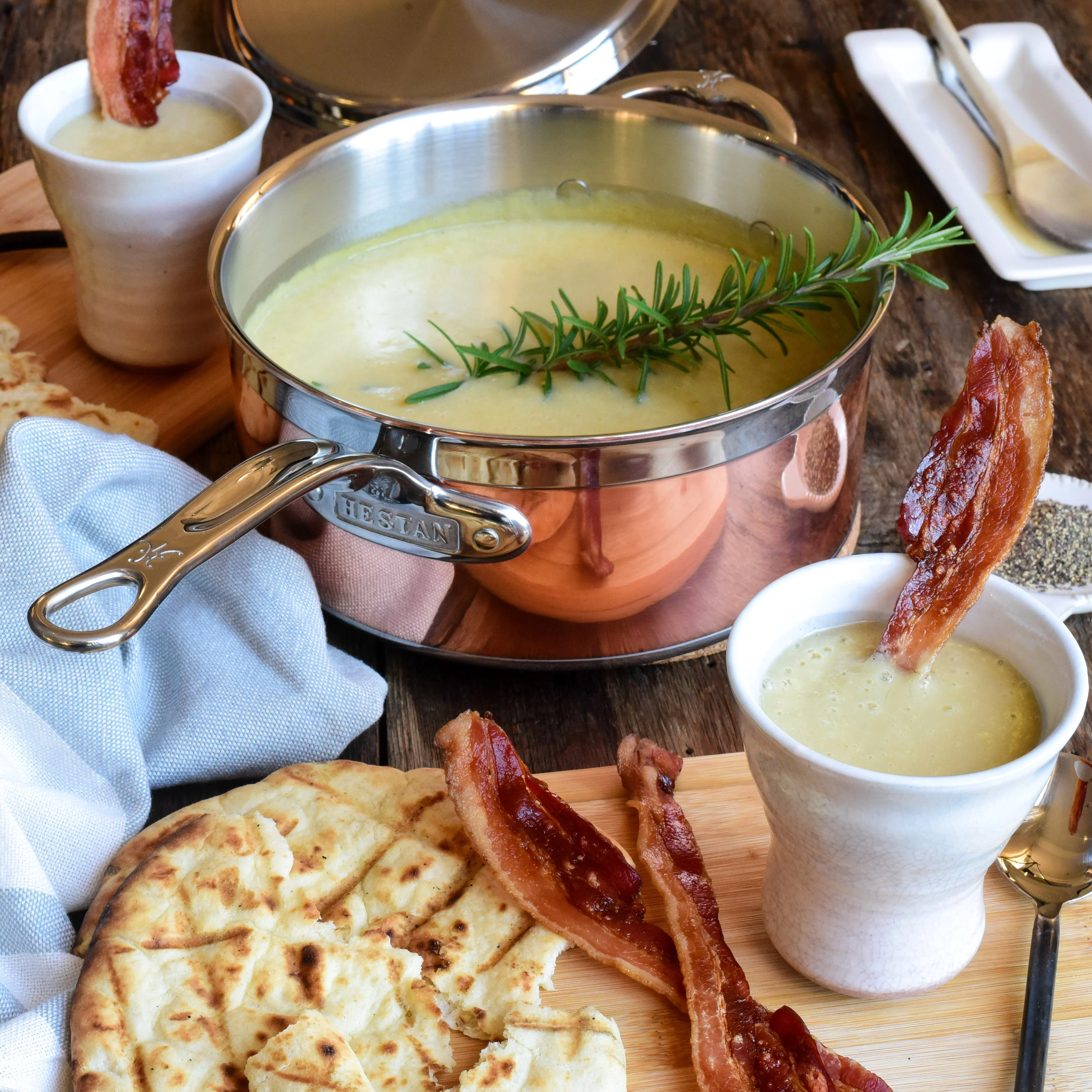 Hestan CopperBond Induction Copper Skillet & Saucepans & Lids Set: 7 Piece - Image 6