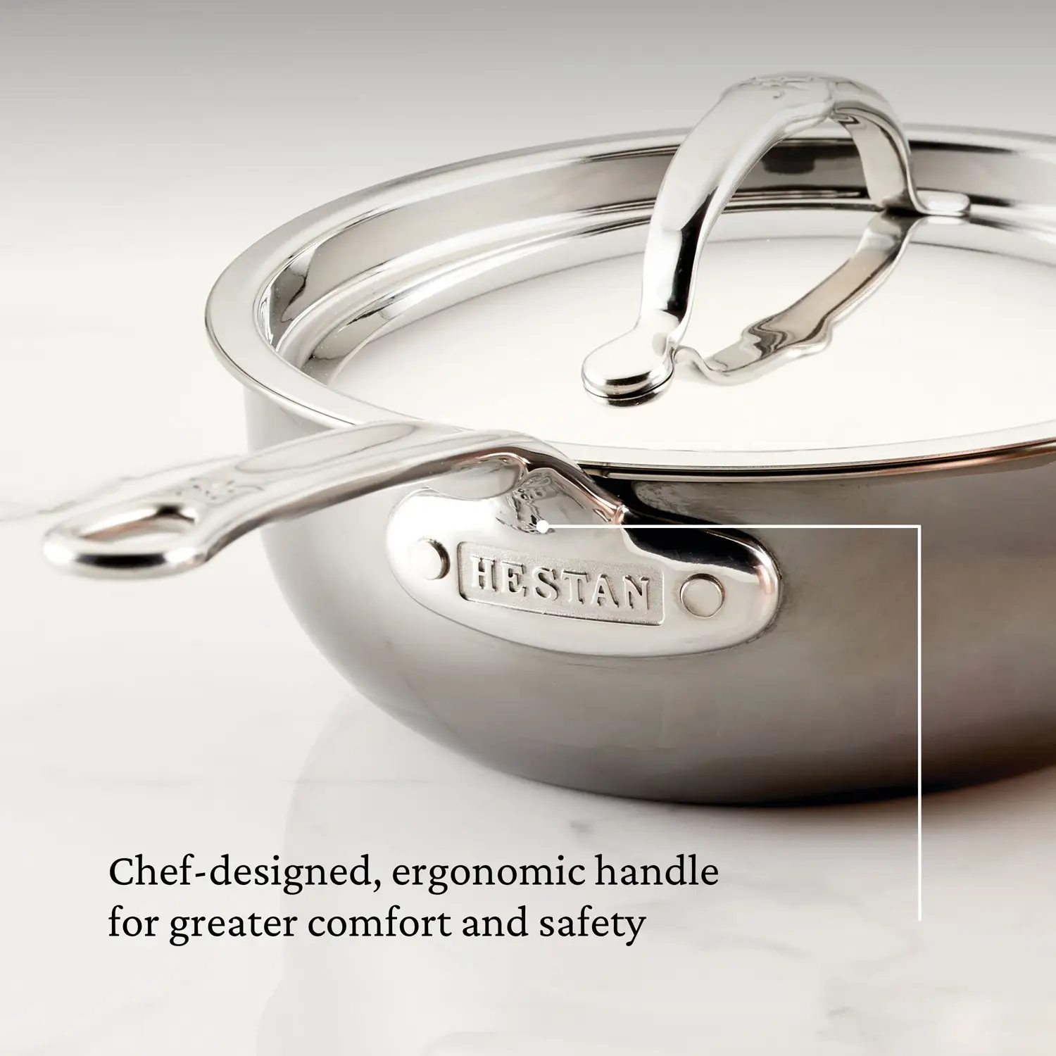 Hestan NanoBond Titanium Induction Saucier & Lid - 20cm/1.9L - Image 6