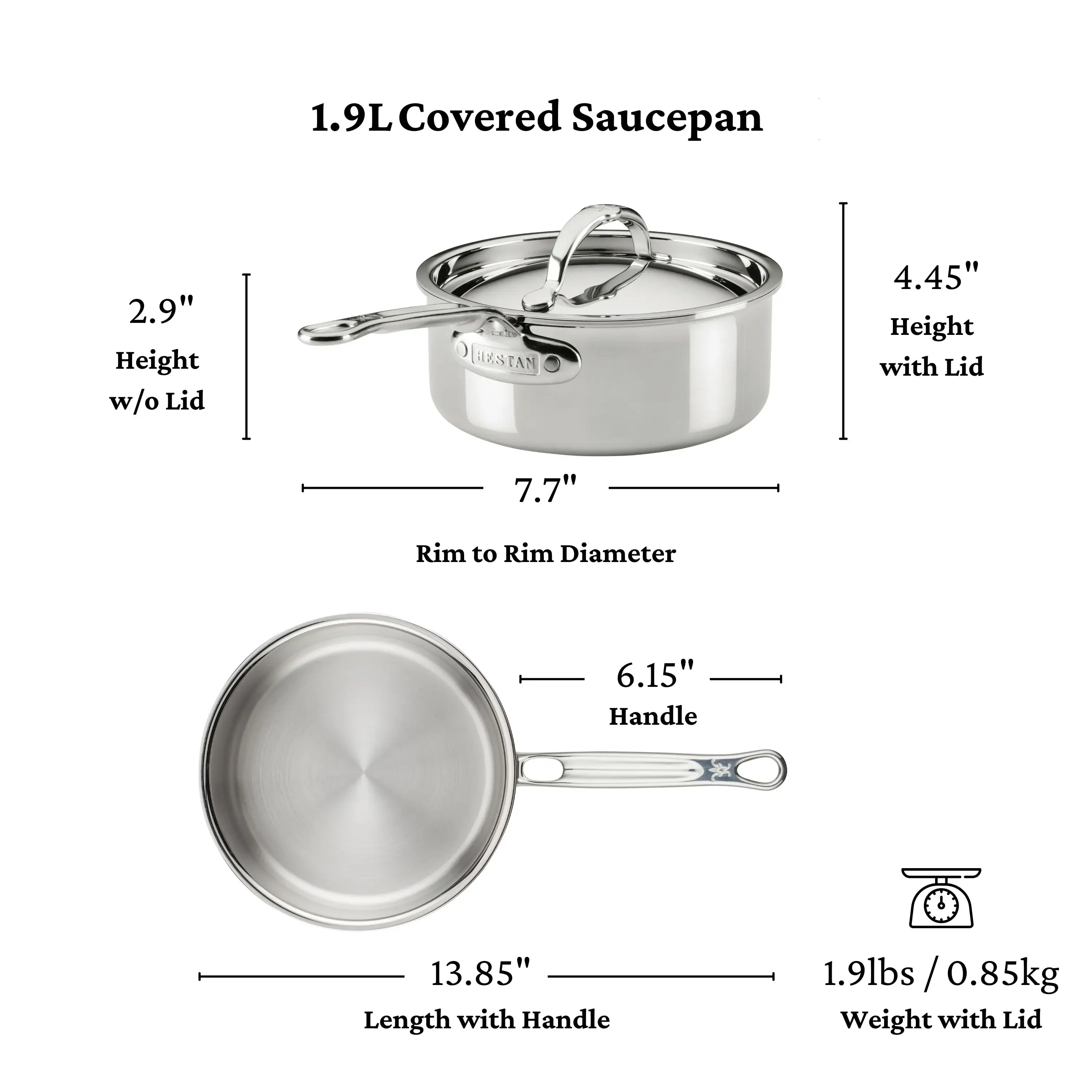 ProBond® Luxe Induction Stainless Steel Saucepans & Lid - Small & Medium - Image 10