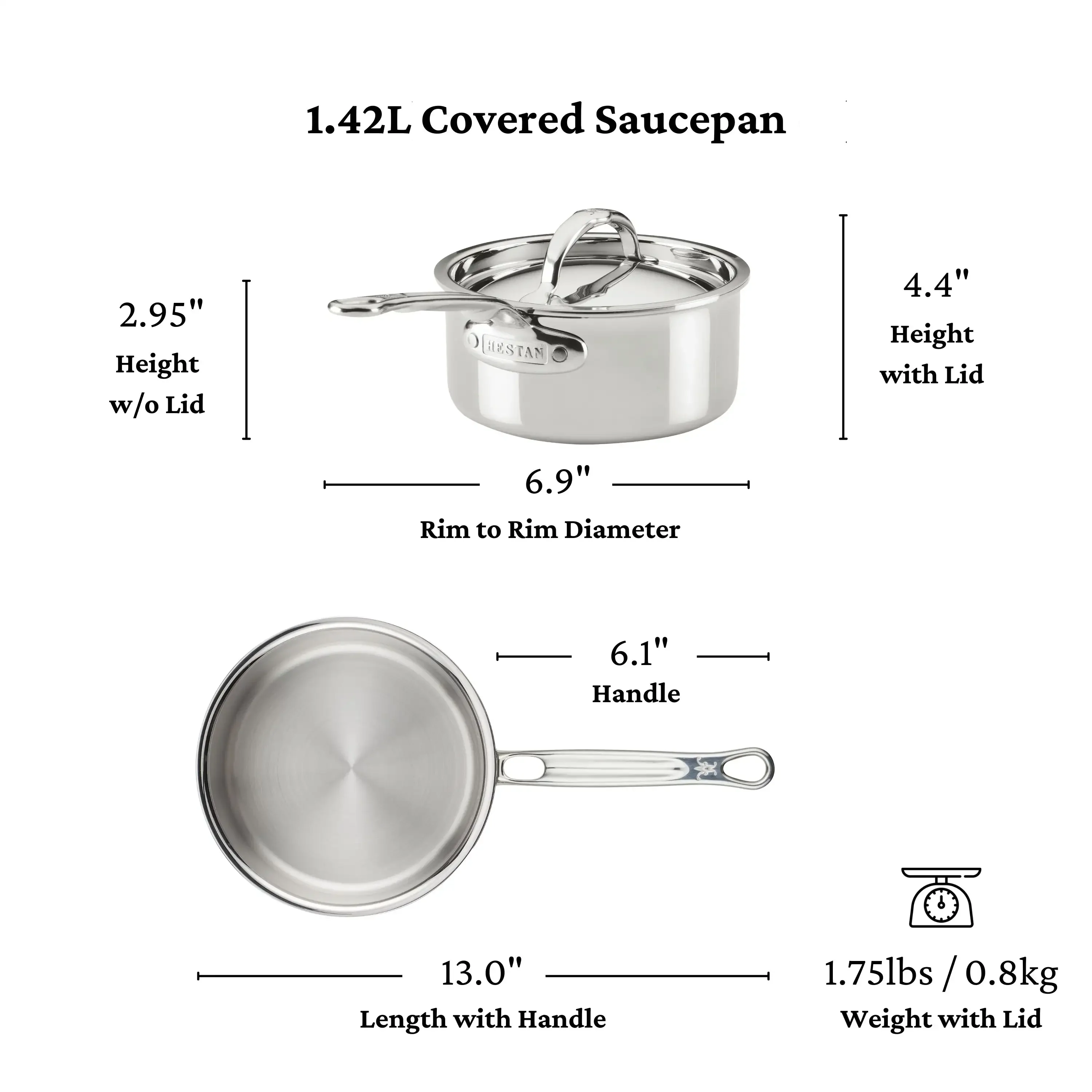 ProBond® Luxe Induction Stainless Steel Saucepans & Lid - Small & Medium - Image 9
