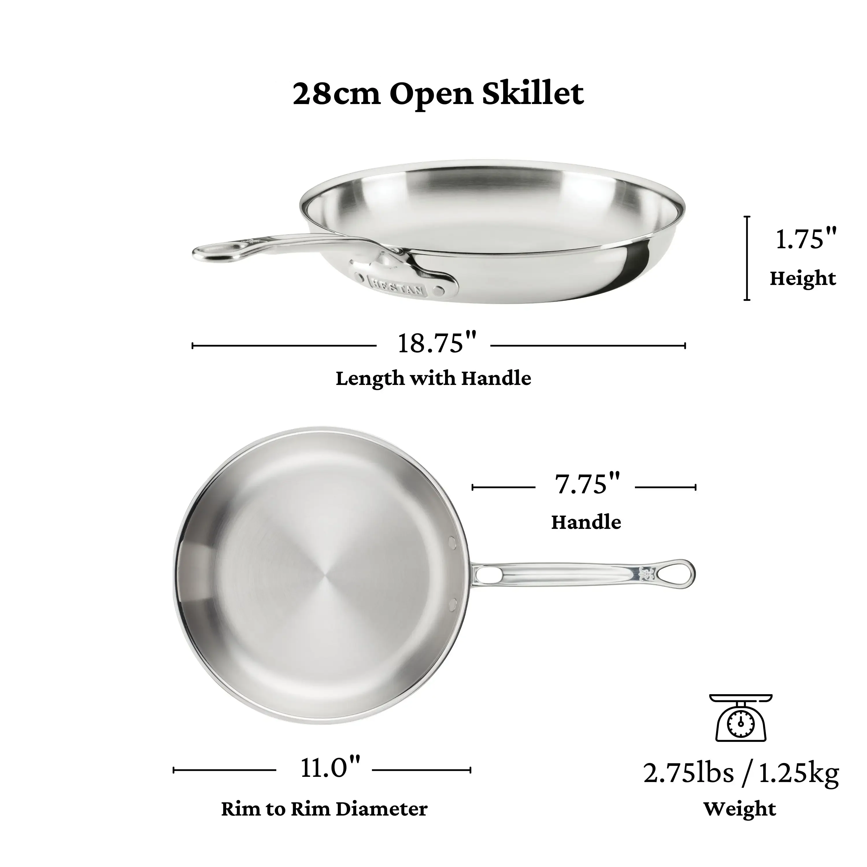 Hestan ProBond® Luxe Induction Stainless Steel Skillet - Small, Medium & Large - Image 12