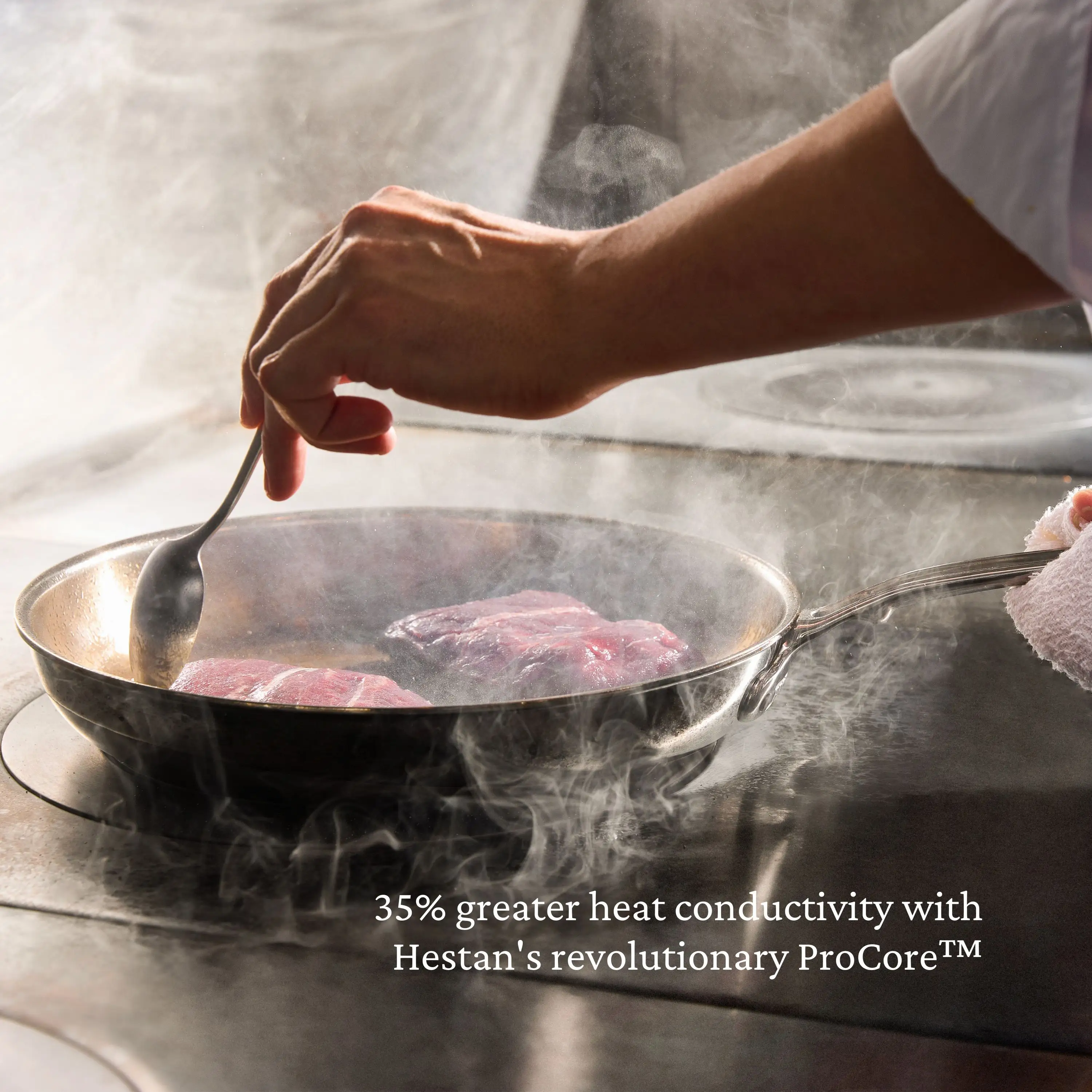 Hestan ProBond® Luxe Induction Stainless Steel Skillet - Small, Medium & Large - Image 5
