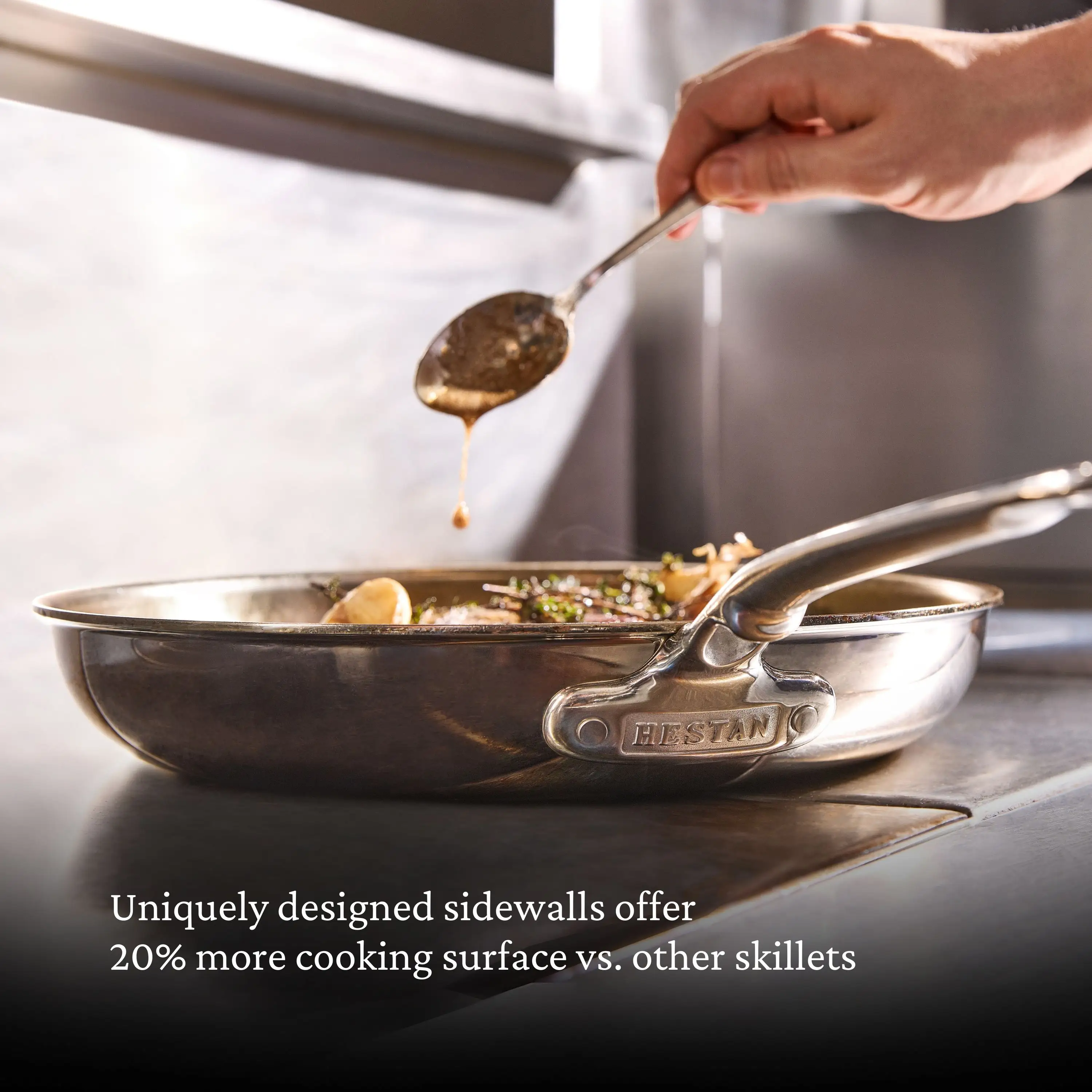 Hestan ProBond® Luxe Induction Stainless Steel Skillet - Small, Medium & Large - Image 6