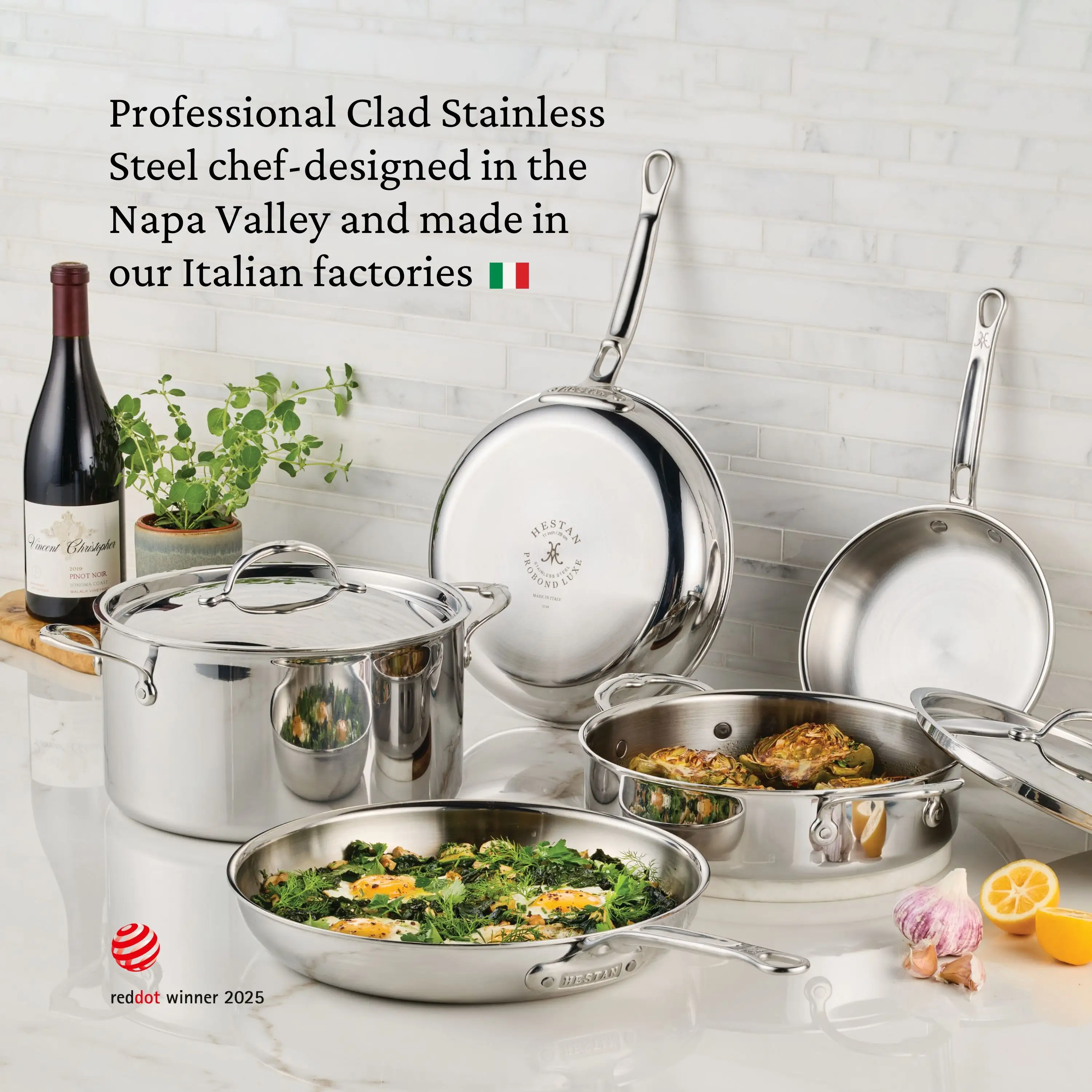 Hestan ProBond® Luxe Induction Stainless Steel Skillet - Small, Medium & Large - Image 7