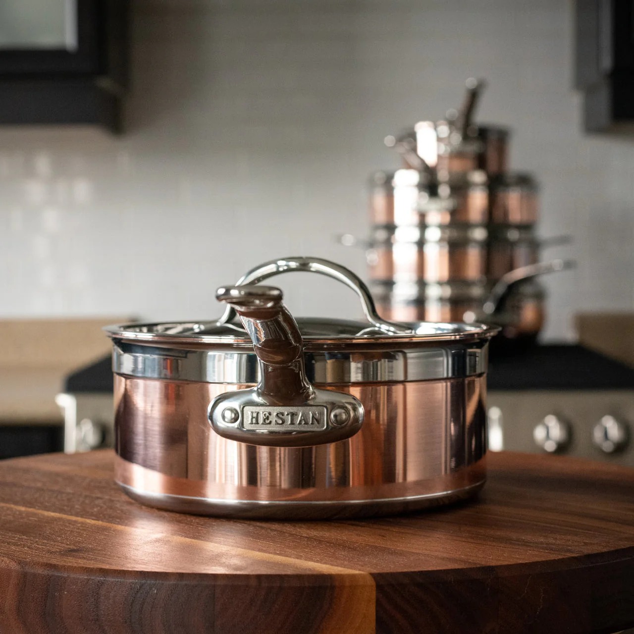 Hestan CopperBond Induction Copper Saucepan & Lid - Small, Medium & Large - Image 3