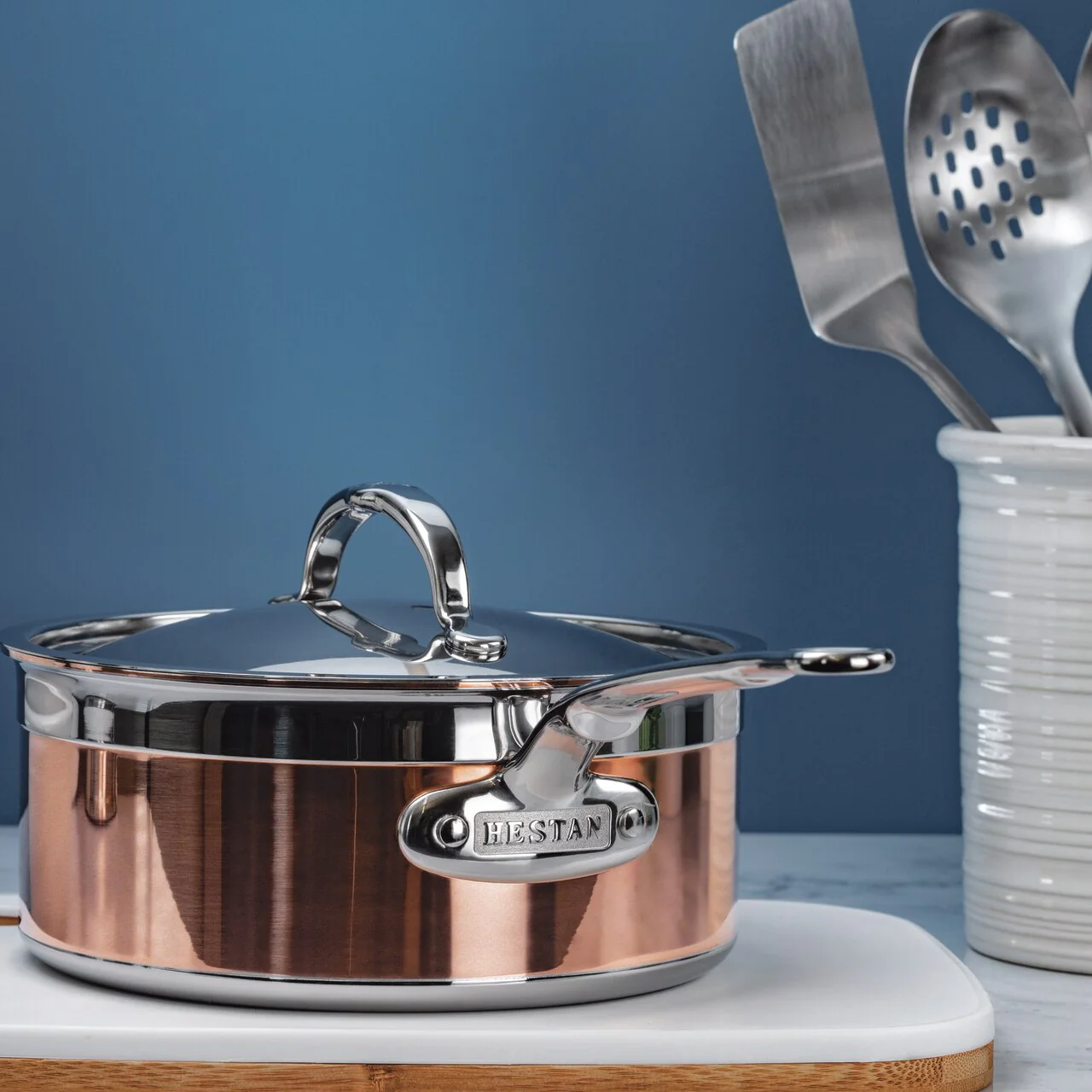 Hestan CopperBond Induction Copper Saucepan & Lid - Small, Medium & Large - Image 6