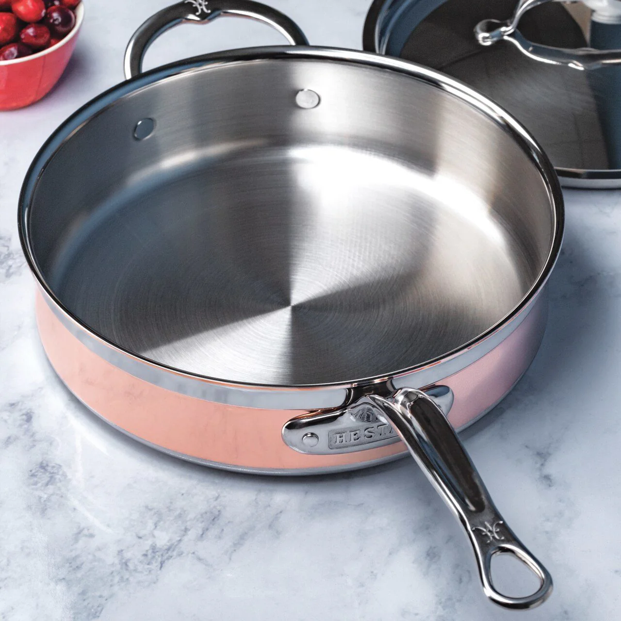 Hestan CopperBond Induction Copper Sauté Pan & Lid with Helper Handle 26cm (3.3L) - Image 3