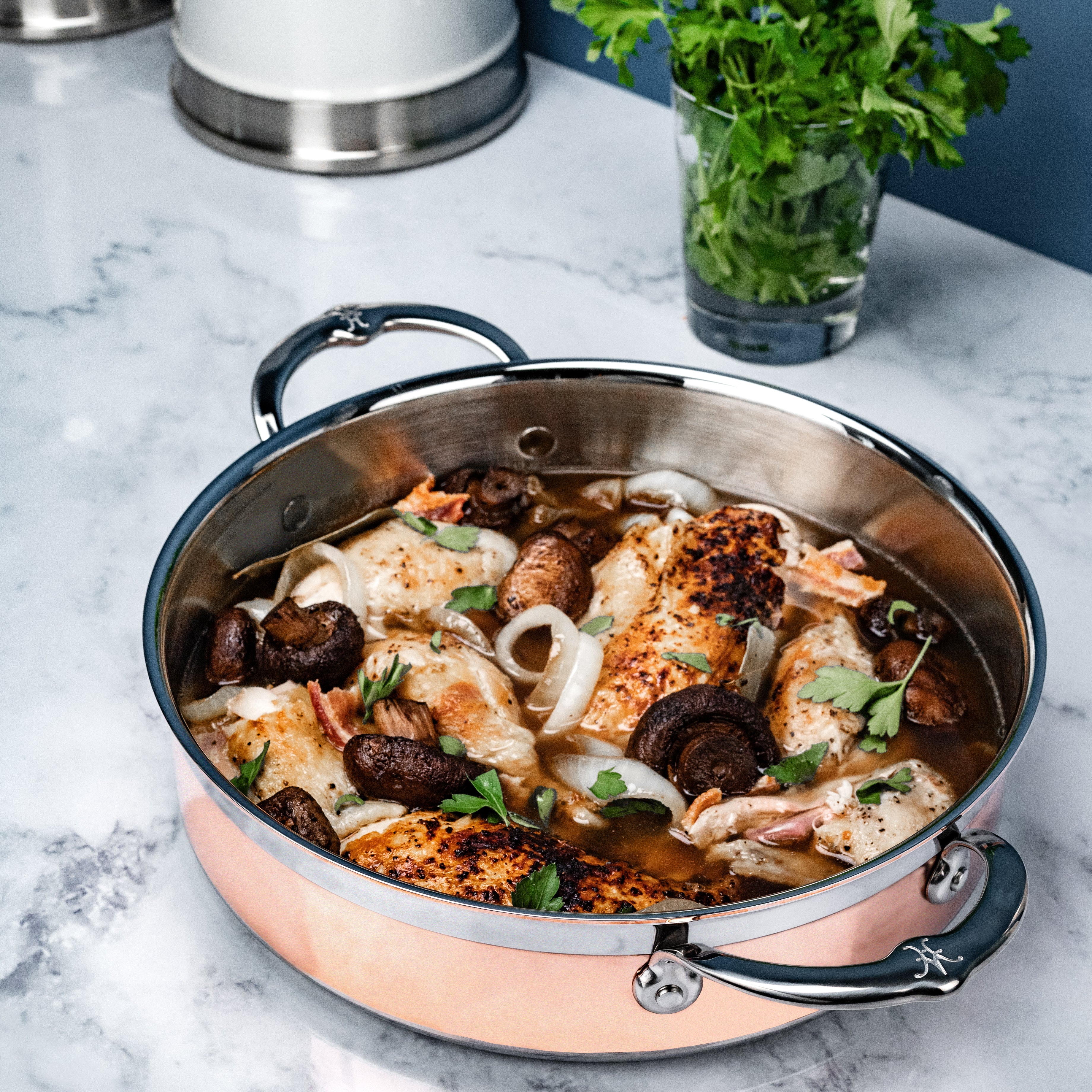 Hestan CopperBond Induction Copper Sautéuse & Lid - 26cm (3.3L) - Image 5