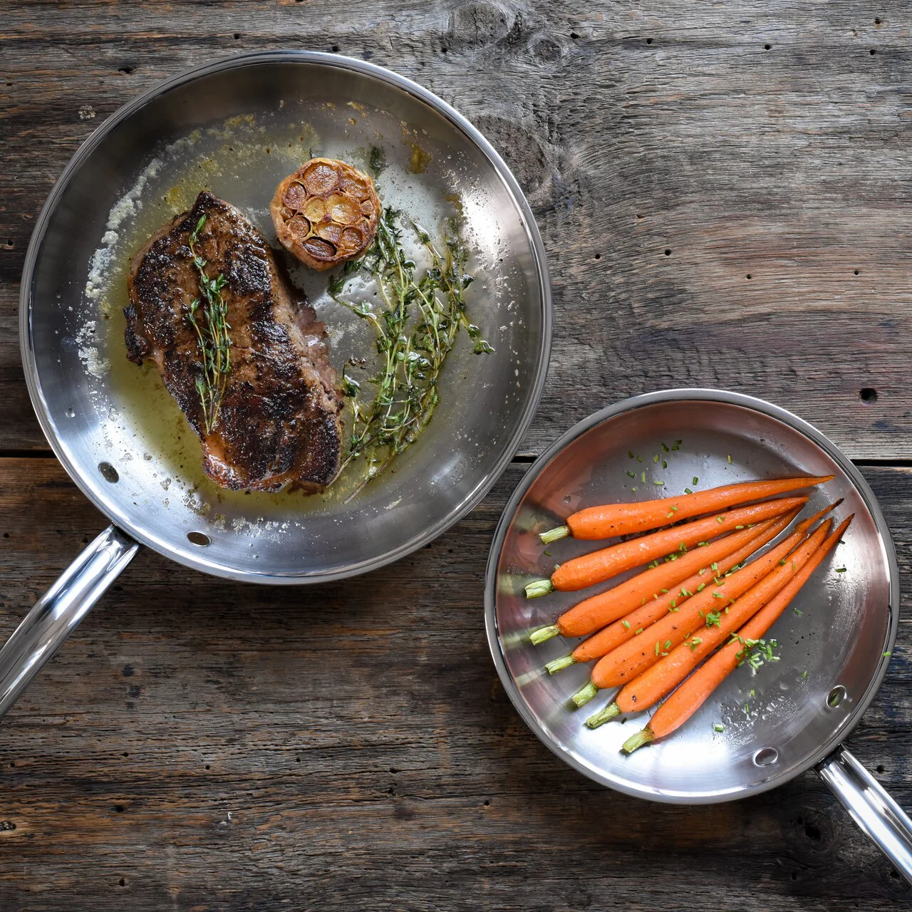 Hestan ProBond Induction Stainless Steel Skillets - Small, Medium & Large - Image 3